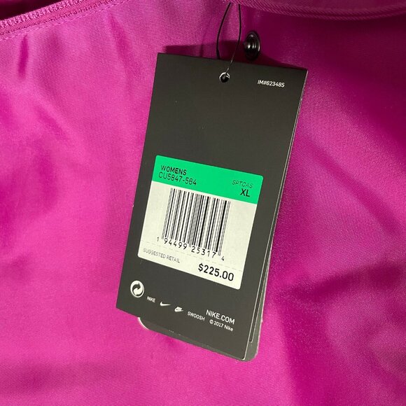 Womens Nike Jacket XL Long NSW Parka Thermal Insulation Loose Fit Fuchsia Purple - Picture 8 of 10